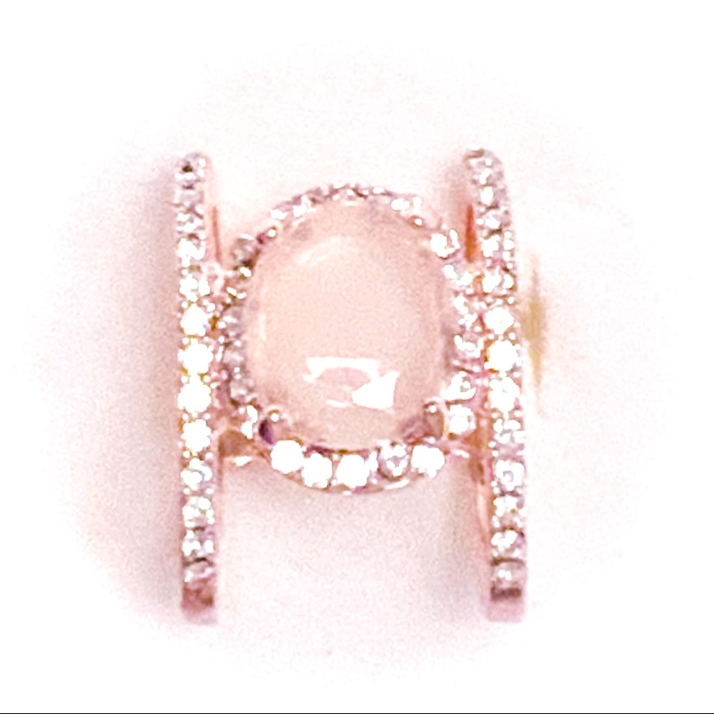 🆕 Gen Rose Quartz Diamond 14k Rose Gold Ring NWT - Picture 6 of 8